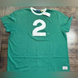 Ralph Lauren Green Polo Shirt with White Trim